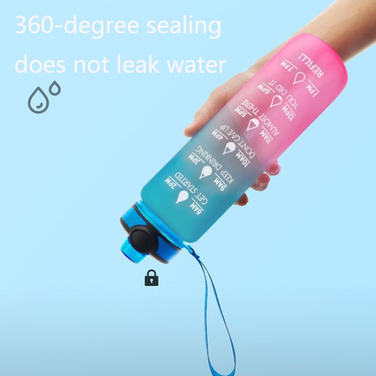 Bollitore sportivo per esterni di grande capacità con tazza in plastica Tritan da 1 litro, Blue Pink, Orange Blue, Yellow Blue Purple, Purple Orange