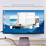 T2 Tipo C da USB a HDMI compatibile 4K 60Hz HD Connettore schermo TV via cavo per telefoni, tablet, laptop, proiettori