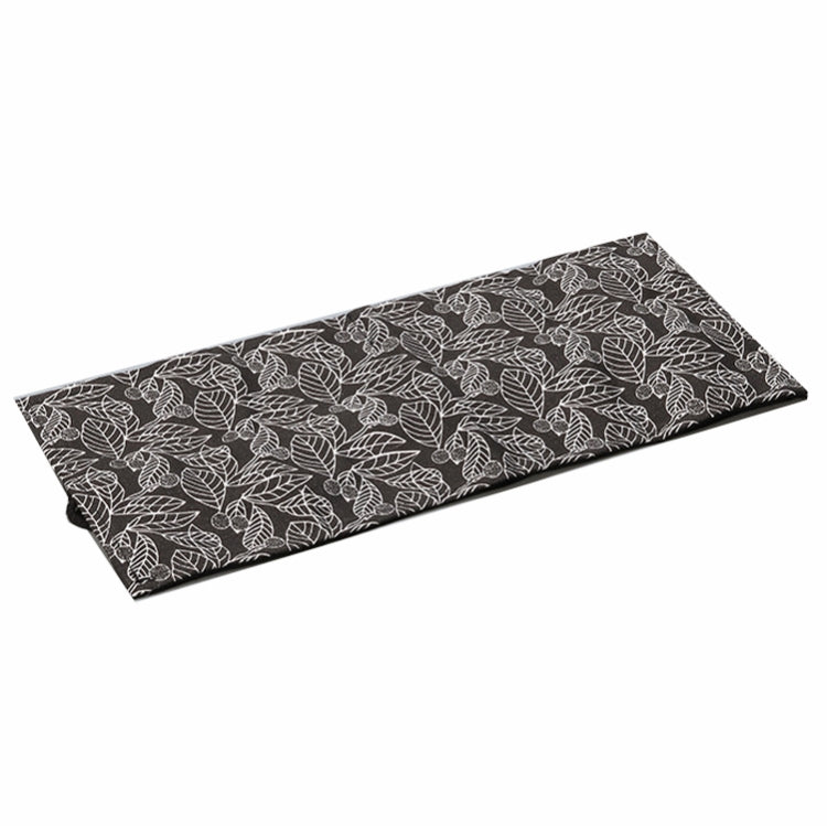 Black Leaf Canvas Printing Pen Curtain Borsa per penna a rotolo di grande capacità Borsa per penna a colori per schizzi, 12 Holes, 24 Holes, 36  Holes, 48  Holes, 72 Holes