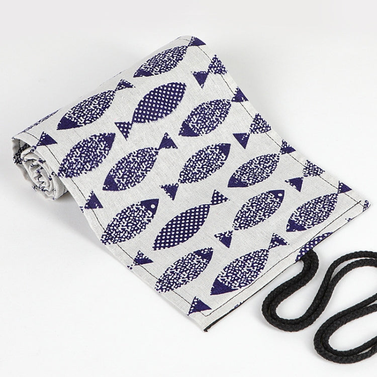 Saury Hand Canvas Pen Curtain Color Lead Roller Pen Bag Scatola di cancelleria, 12 Holes, 24 Holes, 36  Holes, 48  Holes, 72 Holes