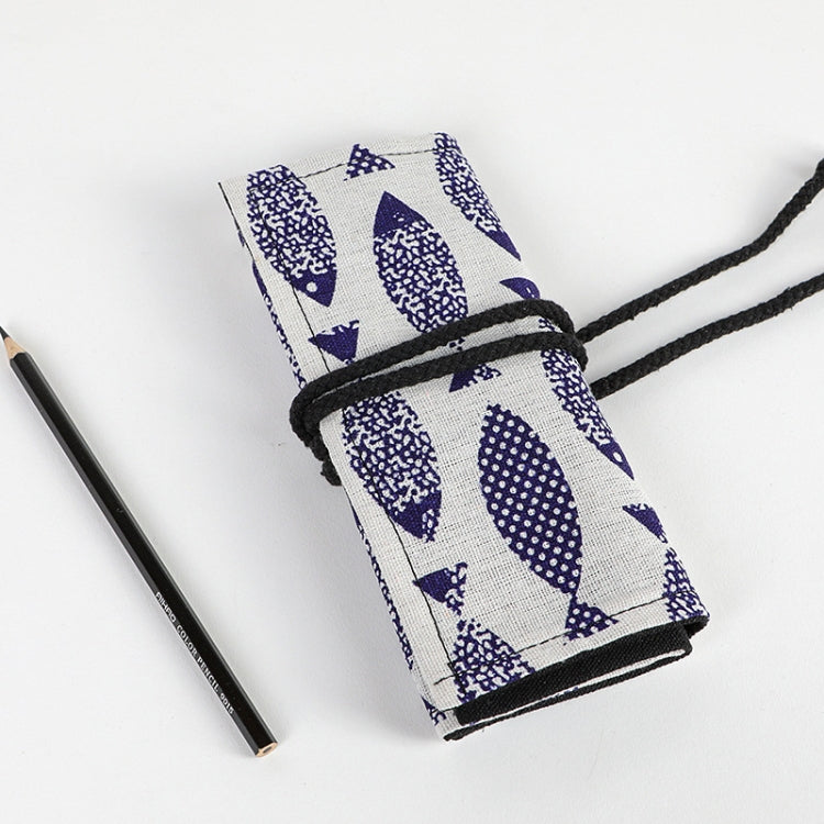 Saury Hand Canvas Pen Curtain Color Lead Roller Pen Bag Scatola di cancelleria, 12 Holes, 24 Holes, 36  Holes, 48  Holes, 72 Holes