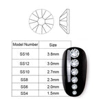 Strass 3D con Retro Piatto in Vetro per Nail Art