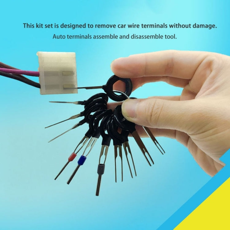 11 PCS Kit di strumenti per la rimozione del terminale dell'estrattore per auto Cablaggio elettrico Kit estrattore perno di rilascio dell'estrattore del connettore a crimpare, 11 In 1