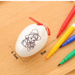 4 PCS Giocattoli educativi per bambini dipinti a mano con uova di Pasqua dipinte a mano, motivo e colore casuali, 4 PCS Painted Easter Eggs
