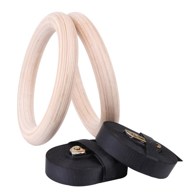 1 paio di anelli di legno per allenamento di ginnastica per adulti, attrezzature per il fitness al coperto, with 2.8cm Webbing 28mm, with 3.8cm Webbing 28mm, with 2.8cm Webbing 32mm, with 3.8cm Webbing 32mm