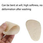 5 paia di solette antiscivolo per tacchi alti Gel Crystal Comode mezze imbottiture, Flannel Apricot, Flannel Black, Transparent