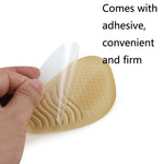 5 paia di solette antiscivolo per tacchi alti Gel Crystal Comode mezze imbottiture, Flannel Apricot, Flannel Black, Transparent