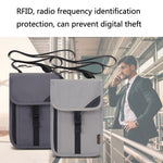 1062 Borsa per passaporto da viaggio Portadocumenti multifunzione RFID Custodia protettiva per biglietti da appendere al collo, 1062 Blue, 1062 Purple, 1062 Black, 1062 Light Grey, 1062 Gray, 1062 Rose Red