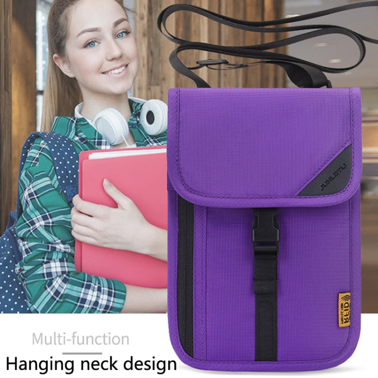 1062 Borsa per passaporto da viaggio Portadocumenti multifunzione RFID Custodia protettiva per biglietti da appendere al collo, 1062 Blue, 1062 Purple, 1062 Black, 1062 Light Grey, 1062 Gray, 1062 Rose Red