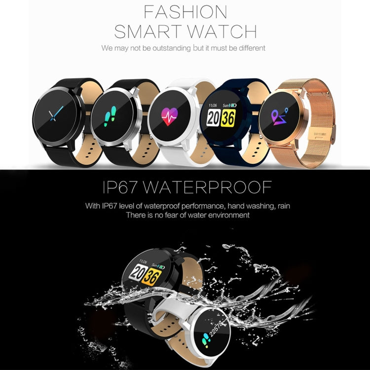 Q8 OLED Schermo a colori Moda Smart Watch IP67 Impermeabile, Supporto cardiofrequenzimetro / Ossigeno pressione sanguigna / Tracker fitness