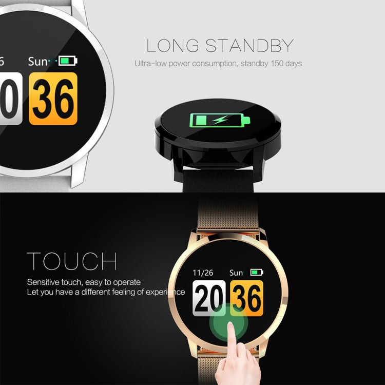 Q8 OLED Schermo a colori Moda Smart Watch IP67 Impermeabile, Supporto cardiofrequenzimetro / Ossigeno pressione sanguigna / Tracker fitness