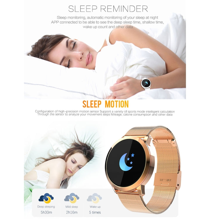 Q8 OLED Schermo a colori Moda Smart Watch IP67 Impermeabile, Supporto cardiofrequenzimetro / Ossigeno pressione sanguigna / Tracker fitness