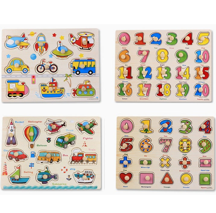 Puzzle in legno educativo per bambini 30x23 cm