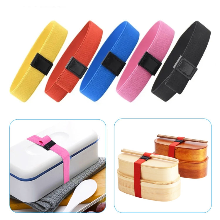 Cinghie per scatole da pranzo da 12 pezzi Cintura in pasta fissa a doppio strato ad alta elasticità, Lunch Box Straps(Red), Lunch Box Straps(Black)