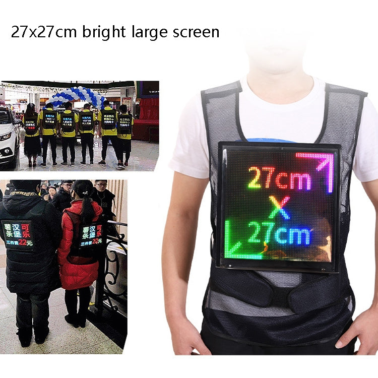 Schermo LED indossabile per pubblicità su gilet 27x27 cm