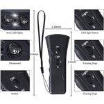Torcia a LED Ultrasonic Dog Repeller Addestratore di cani portatile, Single-headed Black, Single-headed Yellow, Double black