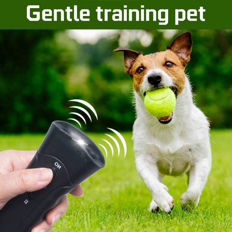 Torcia a LED Ultrasonic Dog Repeller Addestratore di cani portatile, Single-headed Black, Single-headed Yellow, Double black