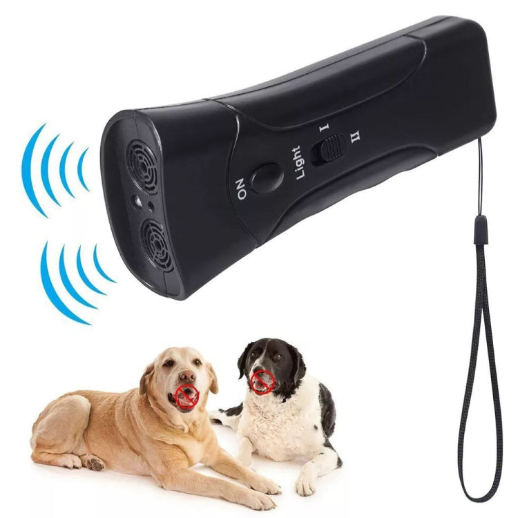 Torcia a LED Ultrasonic Dog Repeller Addestratore di cani portatile, Single-headed Black, Single-headed Yellow, Double black
