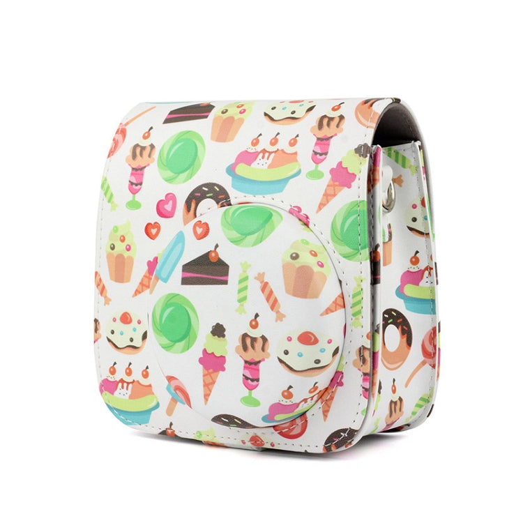 Custodia in pelle PU per fotocamera full body Borsa con cinturino per FUJIFILM instax mini 9 / mini 8+ / mini 8