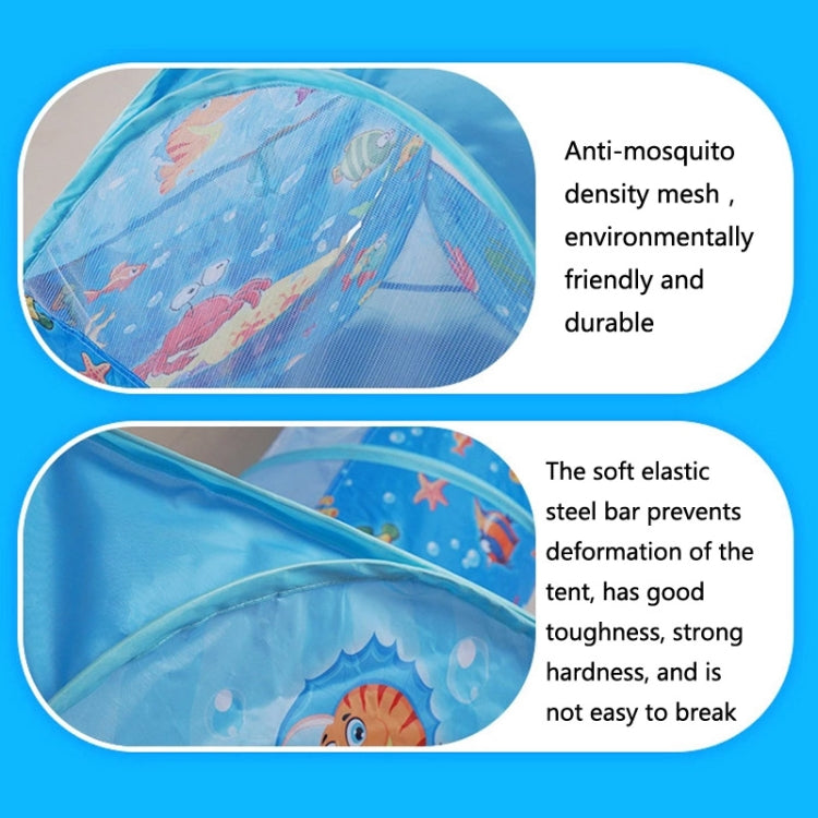 3 in 1 ZP01 Tenda per bambini Play House Tunnel Giocattolo pieghevole per piscina con palline oceaniche, Blue Sea, Deep Sea
