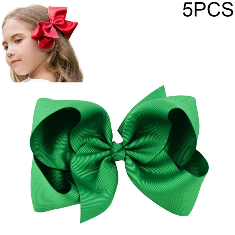 5 fermagli per capelli in nastro grosgrain colorato 6 pollici