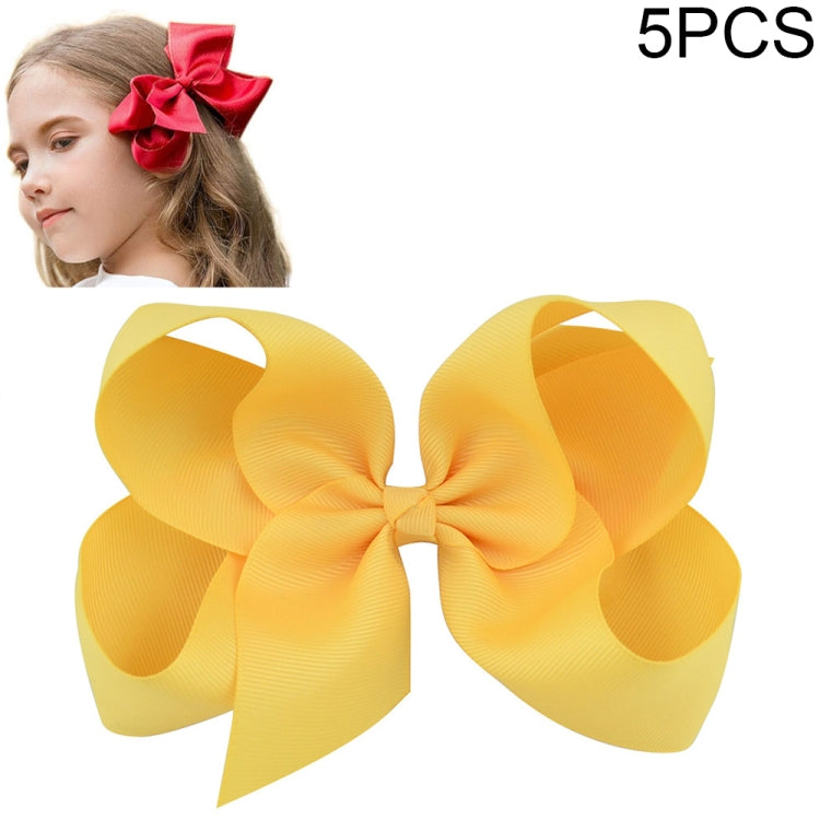 5 fermagli per capelli in nastro grosgrain colorato 6 pollici