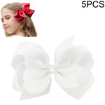 5 fermagli per capelli in nastro grosgrain colorato 6 pollici