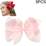 5 fermagli per capelli in nastro grosgrain colorato 6 pollici