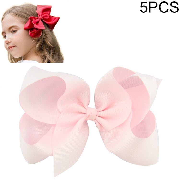 5 fermagli per capelli in nastro grosgrain colorato 6 pollici
