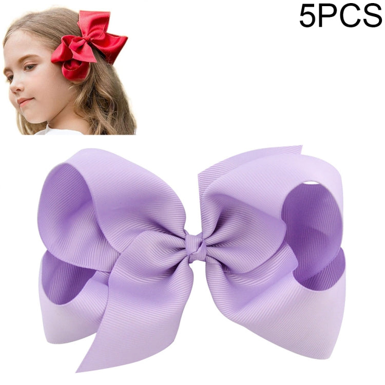 5 fermagli per capelli in nastro grosgrain colorato 6 pollici