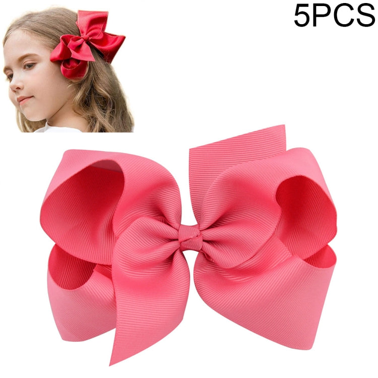 5 fermagli per capelli in nastro grosgrain colorato 6 pollici