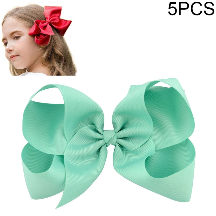 5 fermagli per capelli in nastro grosgrain colorato 6 pollici