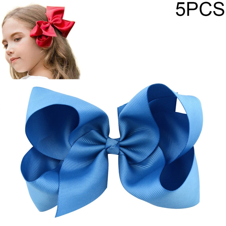 5 fermagli per capelli in nastro grosgrain colorato 6 pollici