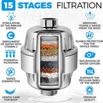 Filtro per doccia con purificatore d'acqua per doccia a 15 strati, 15 Layers Shower Filter