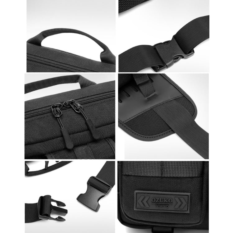 Ozuko 9449 Marsupio per esterni di grande capacità Borsa a tracolla impermeabile sportiva multifunzionale