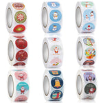 5 Rotoli Regalo di Natale Adesivo Decorazione Etichetta Sigillante Adesivo, HA048, HA049, HA050, HA051, HA052, HA131, HA132, HA133, HA134