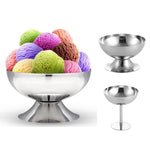 Coppa per gelato in acciaio inossidabile Calice per gelato Bar Bicchiere da vino, specifica:, A Short, B High