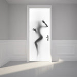 2 pezzi/set silhouette porta Art Decor casa creativo fai da te 3D adesivi per porte modello per la decorazione della porta della casa della stanza da parete, 3D Door Sticker