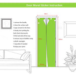 2 pezzi/set silhouette porta Art Decor casa creativo fai da te 3D adesivi per porte modello per la decorazione della porta della casa della stanza da parete, 3D Door Sticker