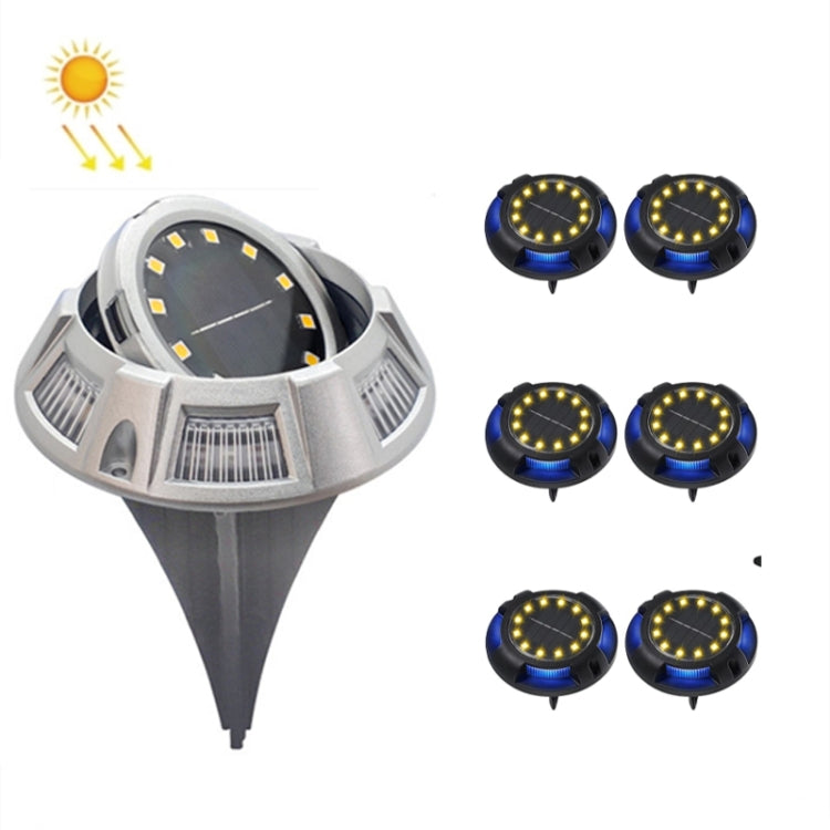 Lampada solare sotterranea 12 LED luce bianca e blu