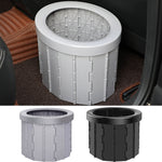 Toilette pieghevole Toilette da viaggio per auto con coperchio Toilette da campeggio portatile di emergenza per interni, Folding Toilet(Black), Folding Toilet(Grey)