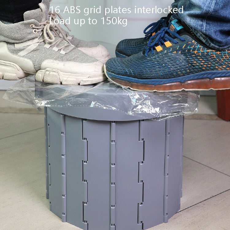 Toilette pieghevole Toilette da viaggio per auto con coperchio Toilette da campeggio portatile di emergenza per interni, Folding Toilet(Black), Folding Toilet(Grey)