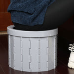 Toilette pieghevole Toilette da viaggio per auto con coperchio Toilette da campeggio portatile di emergenza per interni, Folding Toilet(Black), Folding Toilet(Grey)