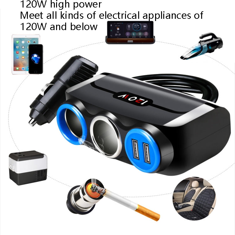 Accendisigari per auto Multi-Funzione Ricarica per telefono cellulare Ricarica per auto USB Spina adattatore 12/24V, Black Red, Black Blue, White Red, White Blue
