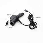 Caricabatterie per auto 3 in 1 da 2 pezzi con interfaccia USB doppia per accendisigari con cavo di ricarica per telefono cellulare USB