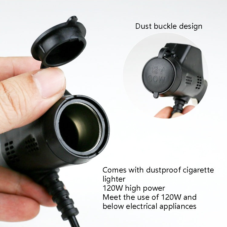 Caricabatterie per auto 3 in 1 da 2 pezzi con interfaccia USB doppia per accendisigari con cavo di ricarica per telefono cellulare USB