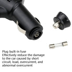 Caricabatterie per auto 3 in 1 da 2 pezzi con interfaccia USB doppia per accendisigari con cavo di ricarica per telefono cellulare USB