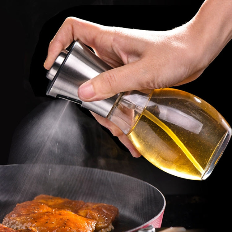 Bottiglia di vetro in acciaio inossidabile Barbecue Cottura Condimento Pentola per olio Spruzzatore Olio per iniezione Bollitore Bottiglia spray per olio, Oil Spray Bottle