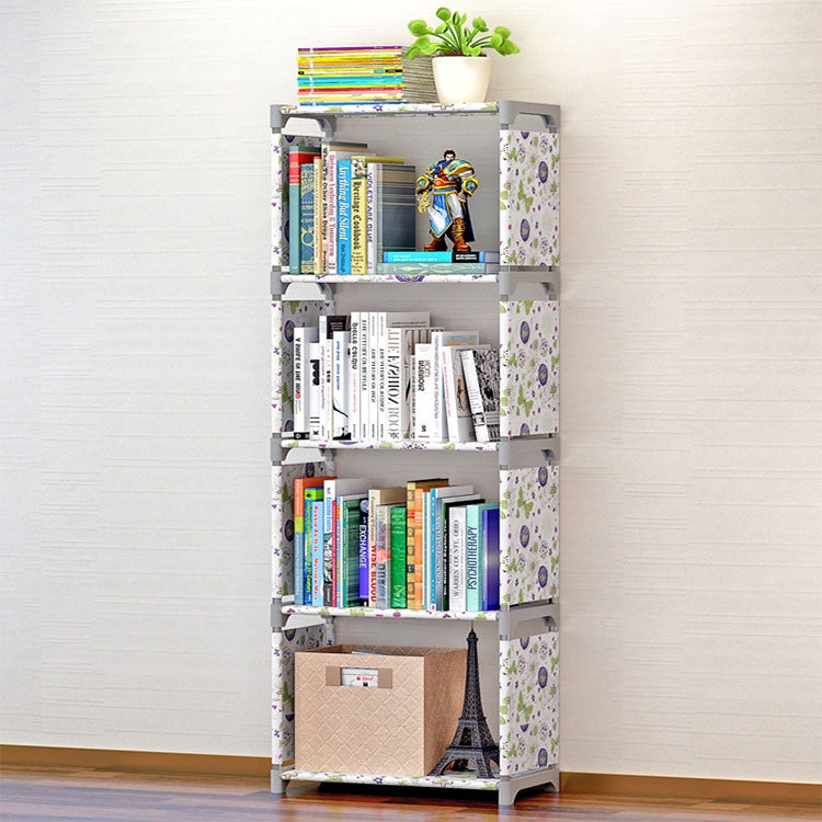 Scaffale per libri bambini in tessuto 41,5x26x124,5 cm