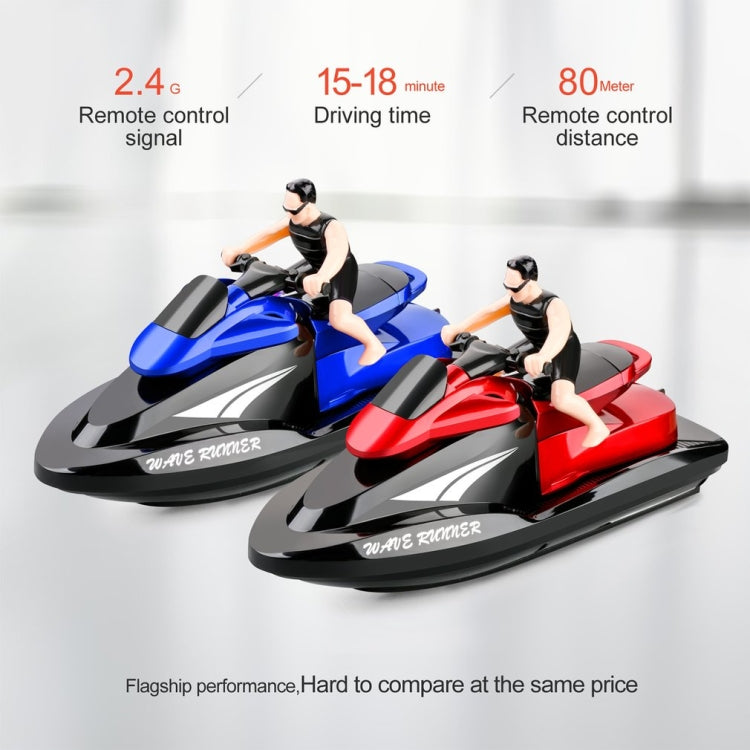 809 2.4G Telecomando Motor Speed Boat Modello di yacht elettrico ad alta velocità Giocattoli d'acqua per bambini, specificazione, Single Battery (Red), Single Battery (Blue)